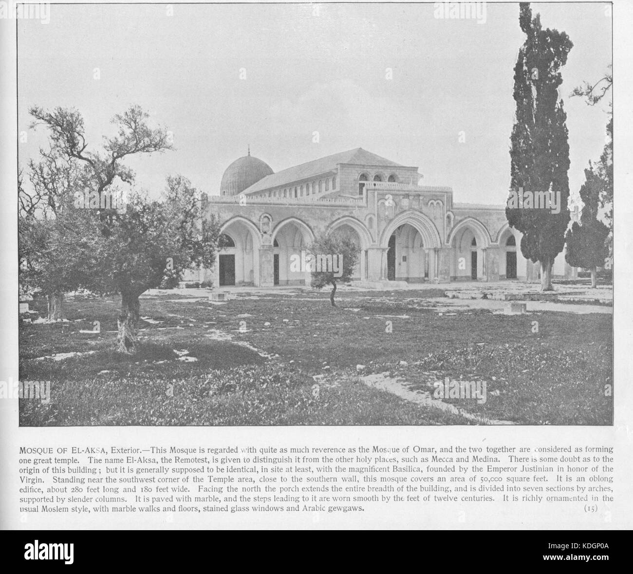Jerusalem, die Moschee von El Aksa (außen). 015. Heiligen Land fotografiert. Daniel B. Shepp. 1894 Stockfoto