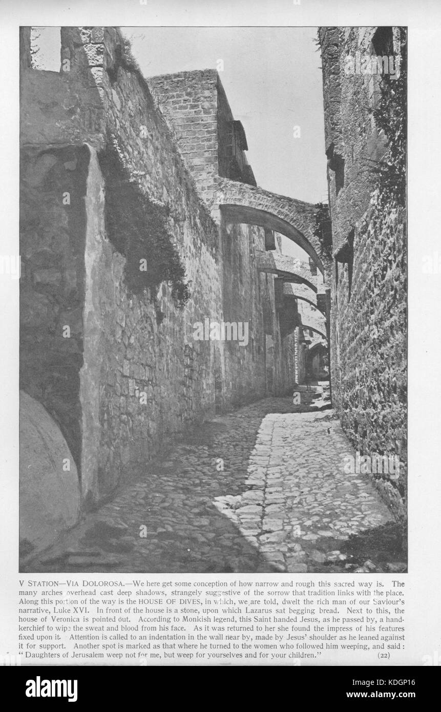 Jerusalem. V statin. (Via Dolorosa), 22. Die Heiligen Land fotografiert. Daniel B. Shepp. 1894 Stockfoto