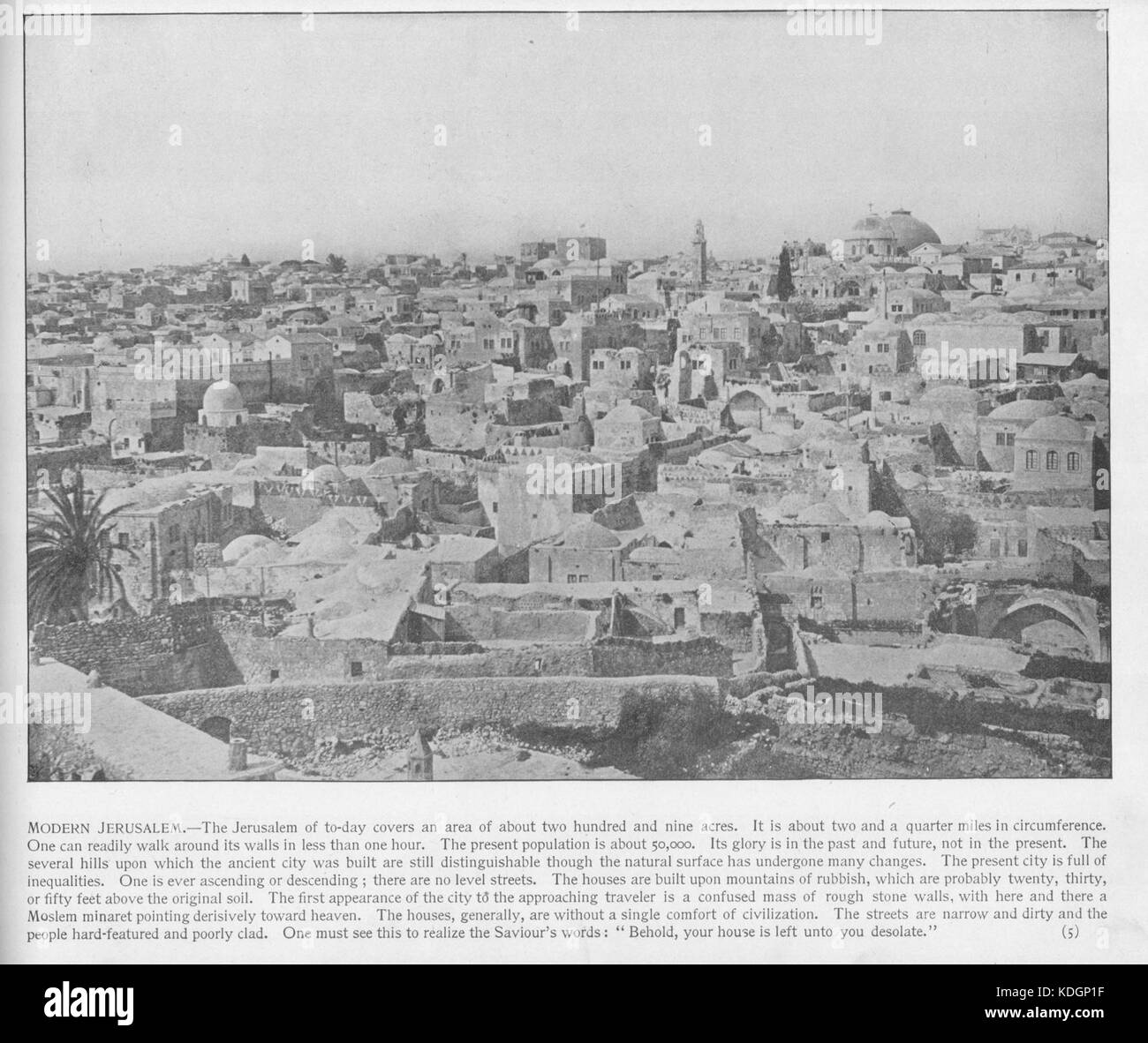 Moderne Jerusalem. 005. Heiligen Land fotografiert. Daniel B. Shepp. 1894 Stockfoto