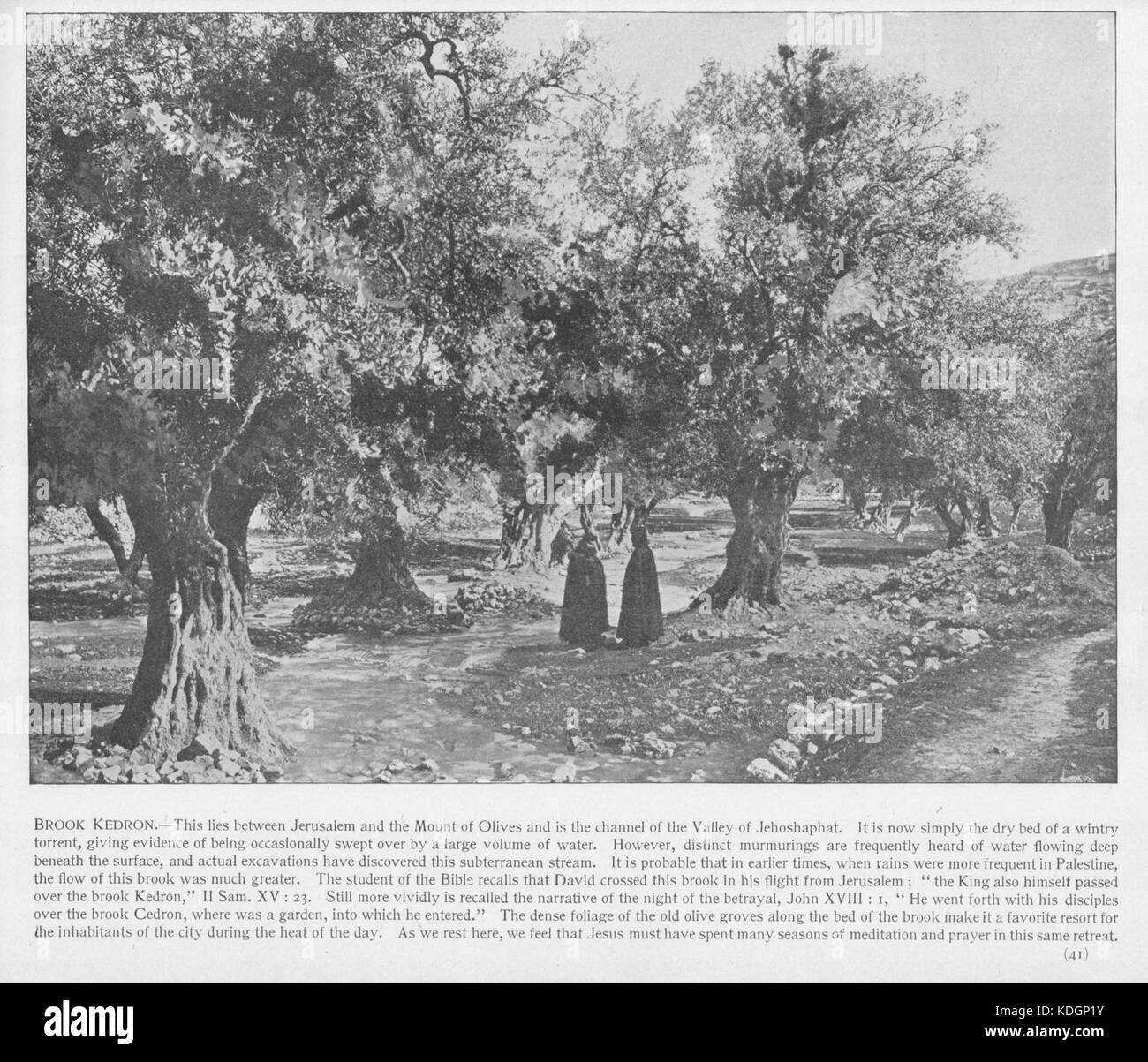 Außerhalb von Jerusalem. Bach Kedron, 41. Heiligen Land fotografiert. Daniel B. Shepp. 1894 Stockfoto