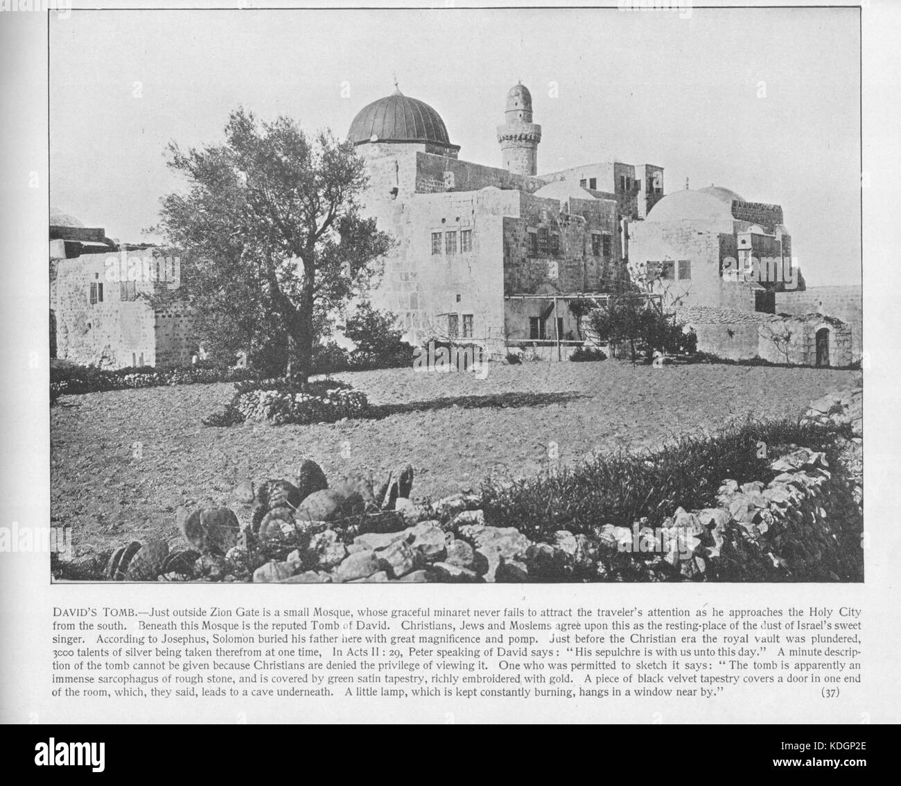 Außerhalb von Jerusalem. Grab von David, 37. Heiligen Land fotografiert. Daniel B. Shepp. 1894 Stockfoto