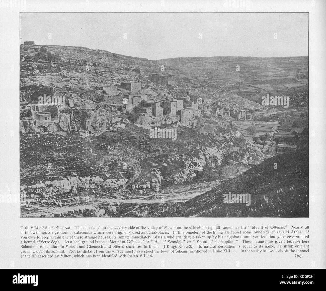 Außerhalb von Jerusalem. Dorf Siloah (das ein Berg von Olivas), 36. Die Heiligen Land fotografiert. Daniel B. Shepp. 1894 Stockfoto