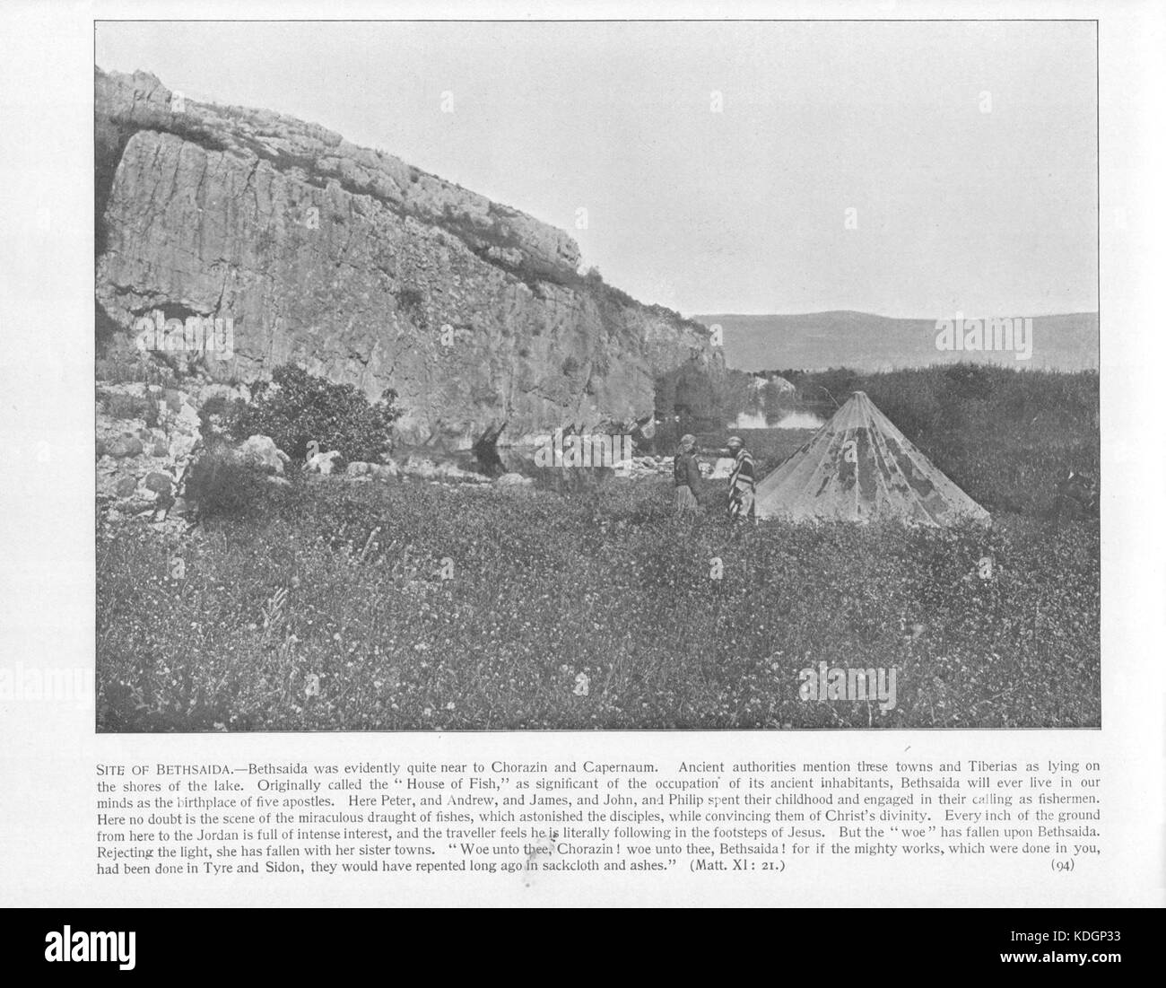 See Genezareth, Bethsaida. 94. Heilige Land fotografiert. Daniel B. Shepp. 1894 Stockfoto