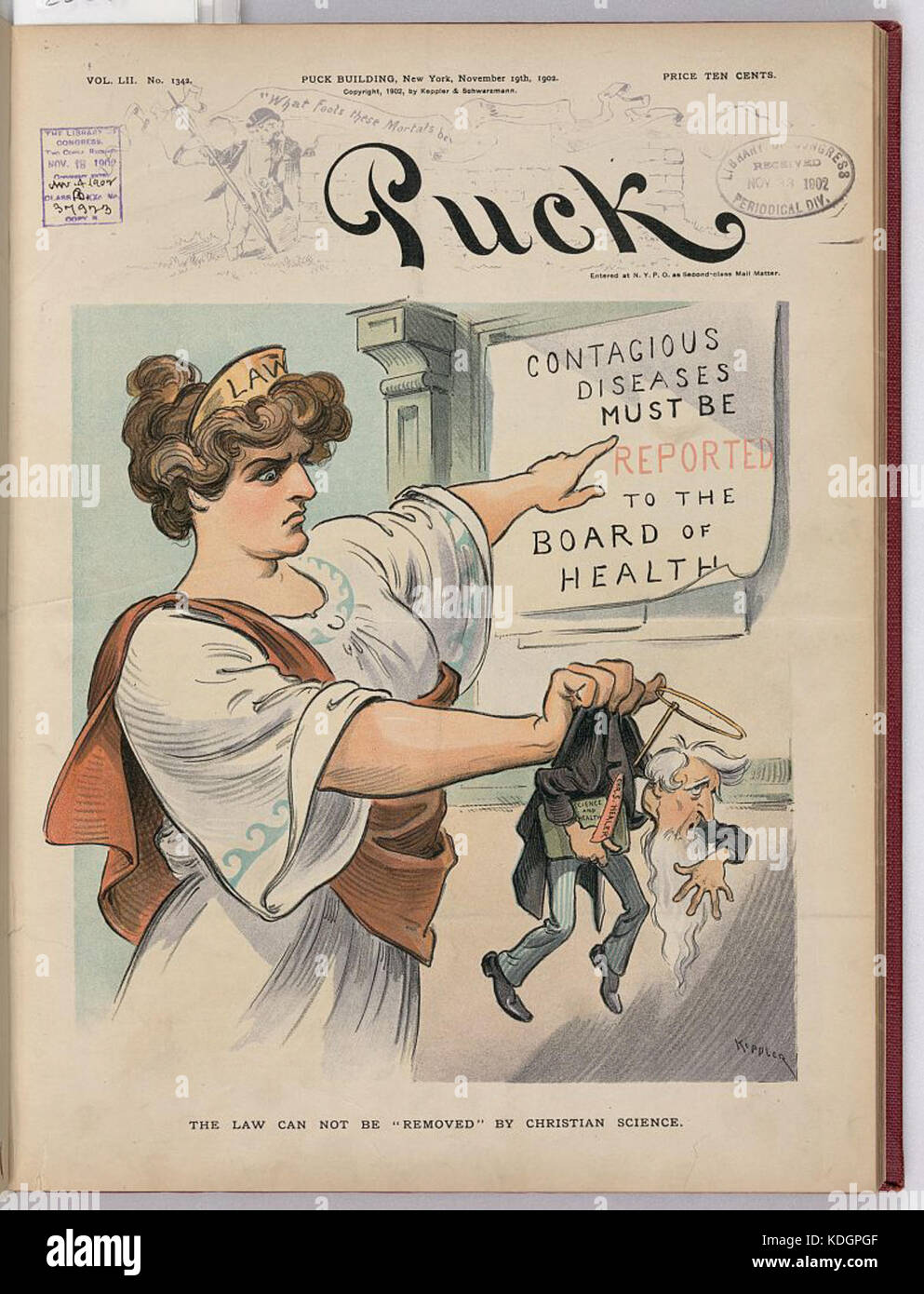 Puck Magazine, 19. November 1902 Stockfoto