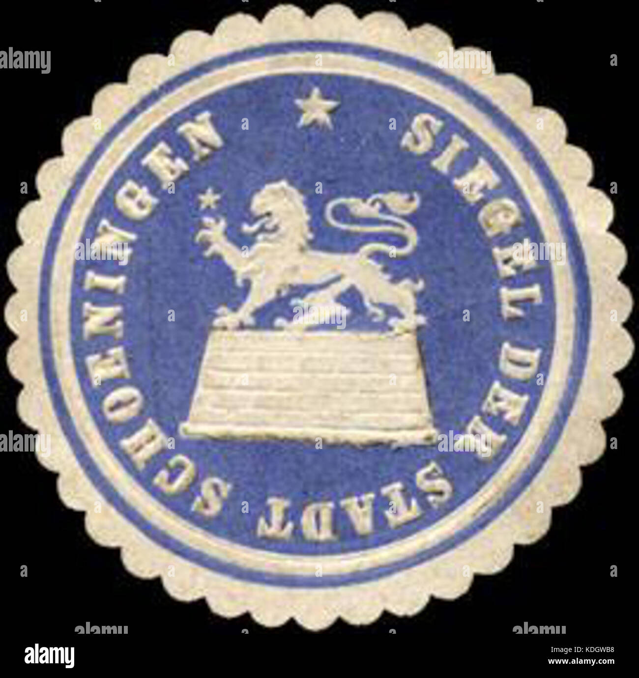 Siegel der Stadt Schoeningen Siegelmarke W 0219660 Stockfoto