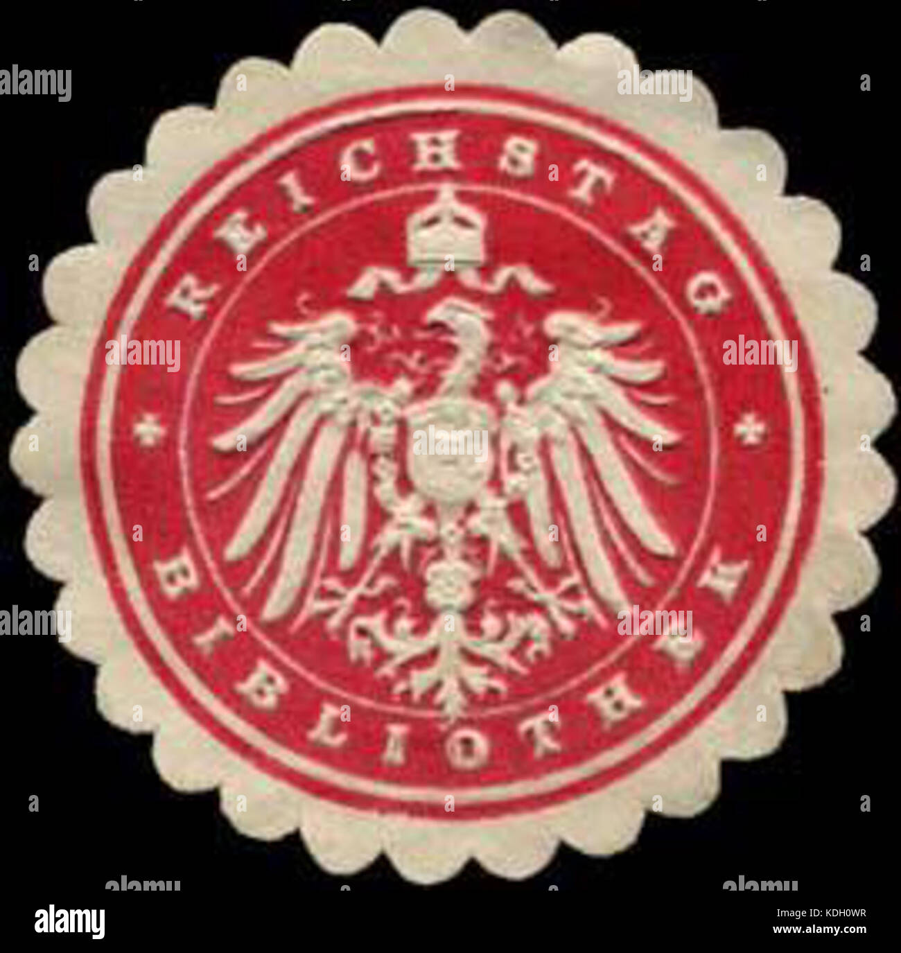 Siegelmarke Reichstag Bibliothek W 0240496 Stockfoto