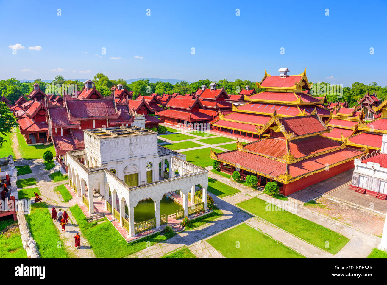 Mandalay, Myanmar bauten auf den königlichen Palast. Stockfoto