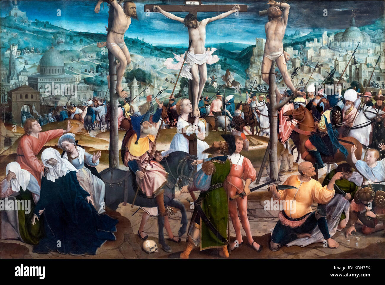 Kreuzigung - von Jan provoost (1462-1529), Öl auf Leinwand, c 1501-1505 Stockfoto