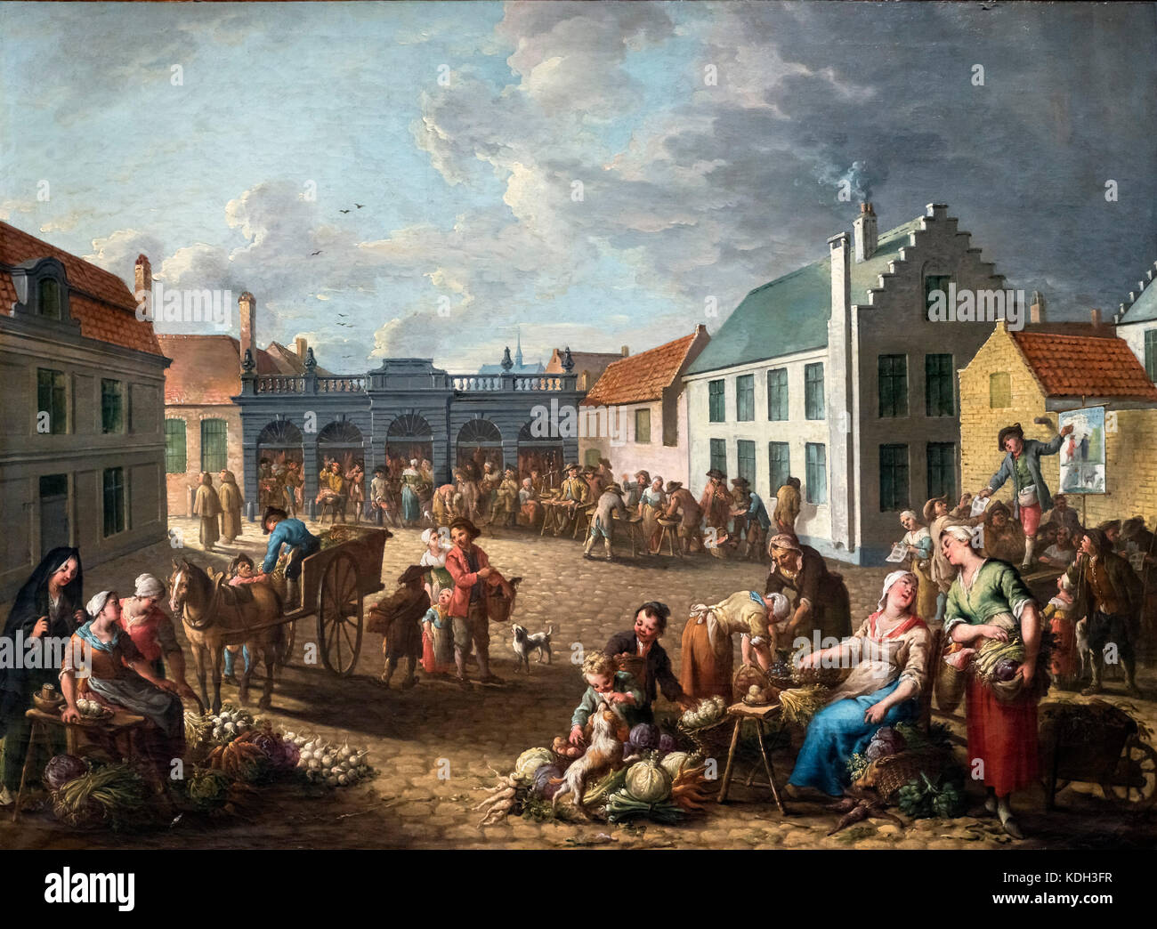 Den Dijver in Brügge von Jan Anton Garemyn (Jan Anton Garemijn: 1712-1799), Öl auf Leinwand, 1778 Stockfoto