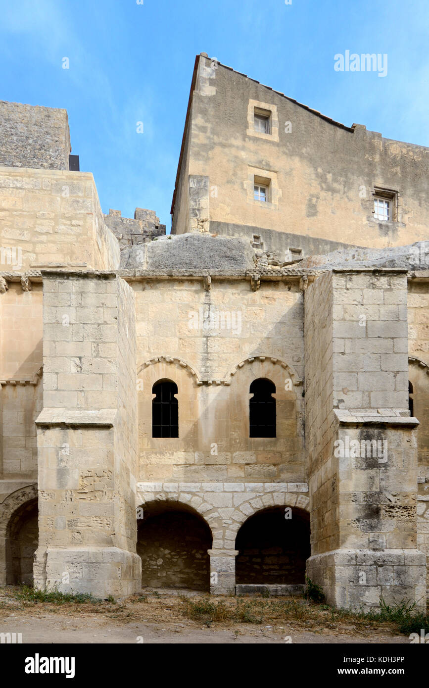 St. Peter's Chapel & Hermitage (c 11), oder religiöses Retreat, Montmajour Abtei, in der Nähe von Arles, Provence, Frankreich Stockfoto
