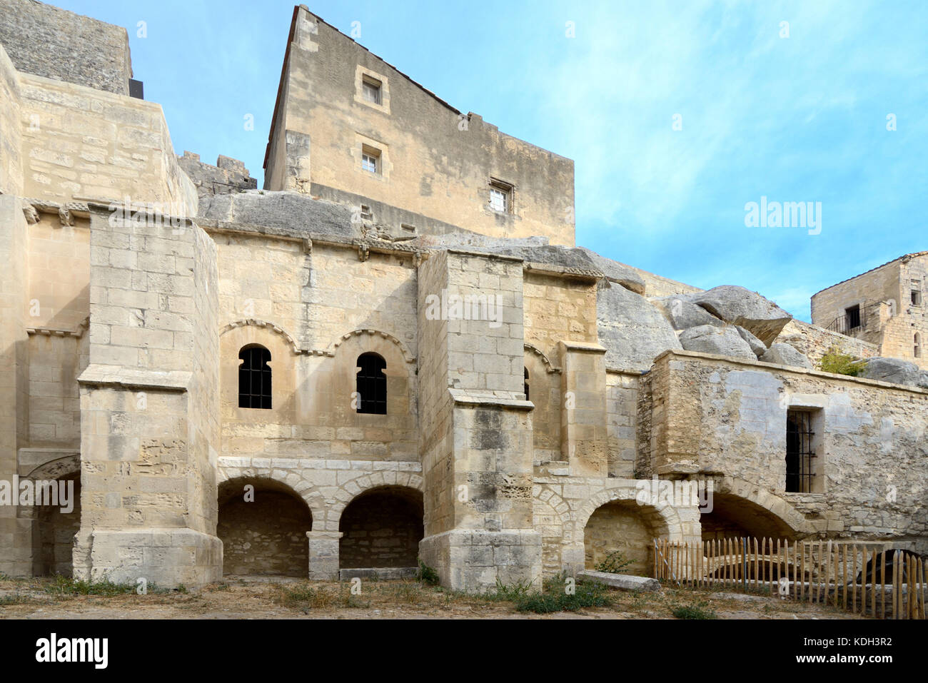 St. Peter's Chapel & Hermitage (c 11), oder religiöses Retreat, Montmajour Abtei, in der Nähe von Arles, Provence, Frankreich Stockfoto