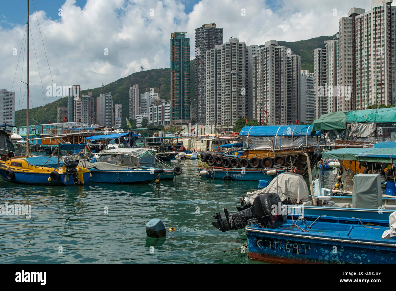 Der alte Hafen von Aberdeen, Hong Kong, China Stockfoto