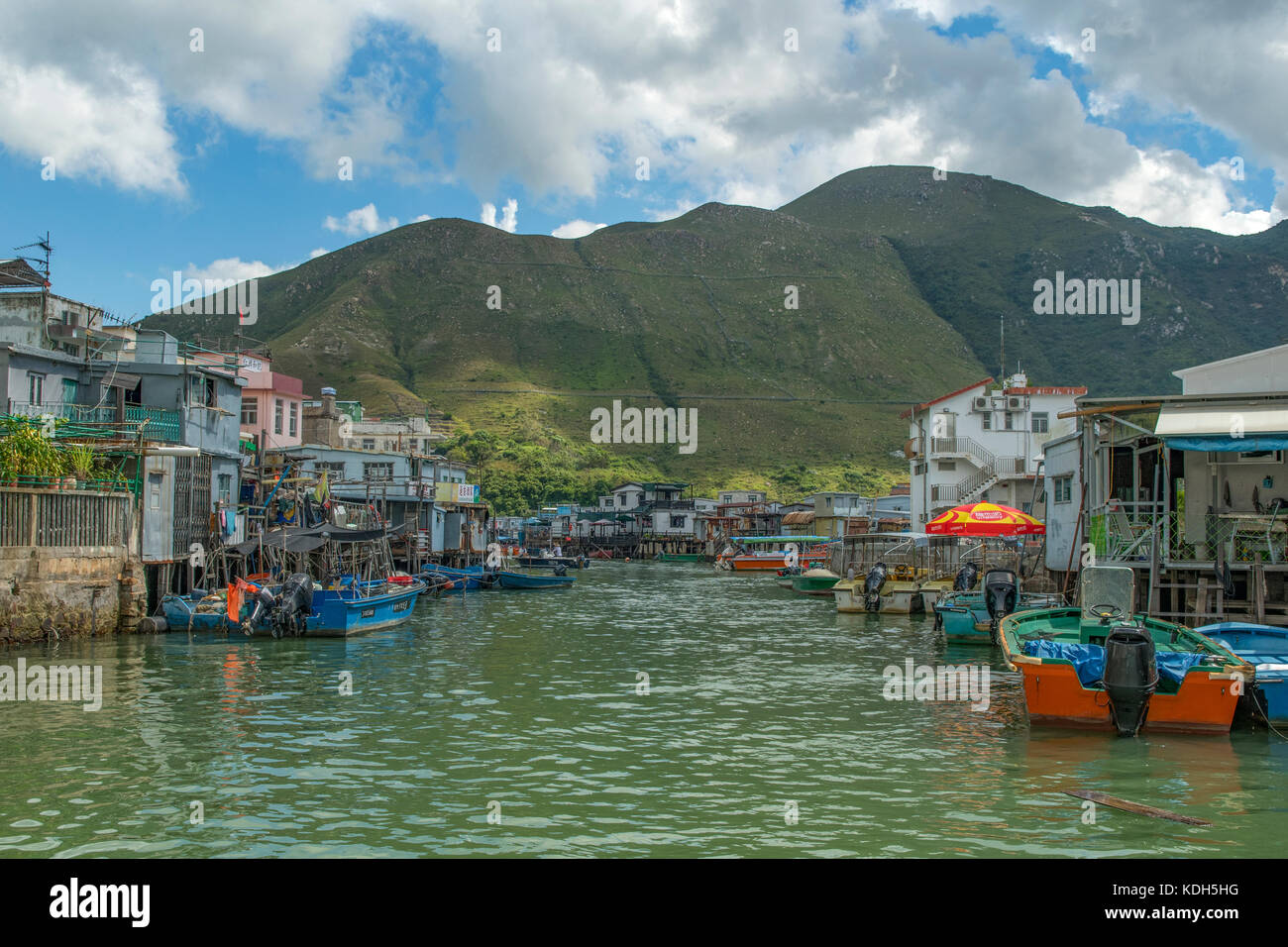 Das Fischerdorf Tai O, Lantau Island, Hongkong, China Stockfoto
