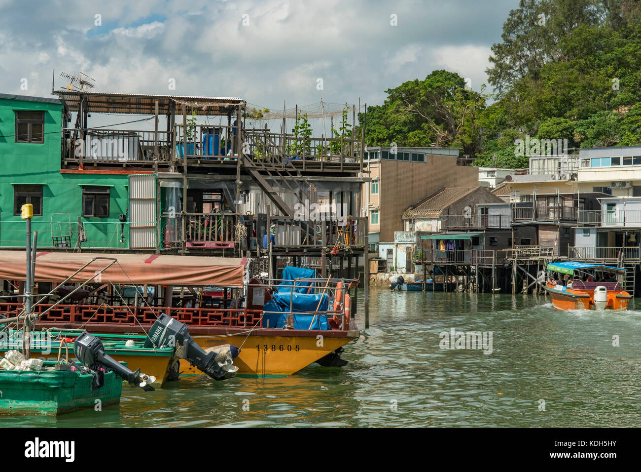 Das Fischerdorf Tai O, Lantau Island, Hongkong, China Stockfoto