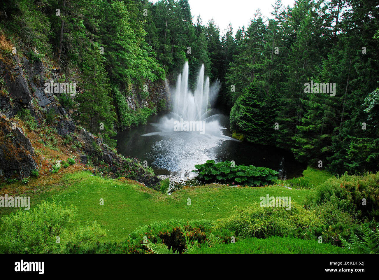 Die Butchart Gärten in Victoria, British Columbia, Kanada ist eines der schönsten touristischen Attraktionen auf der Insel Stockfoto