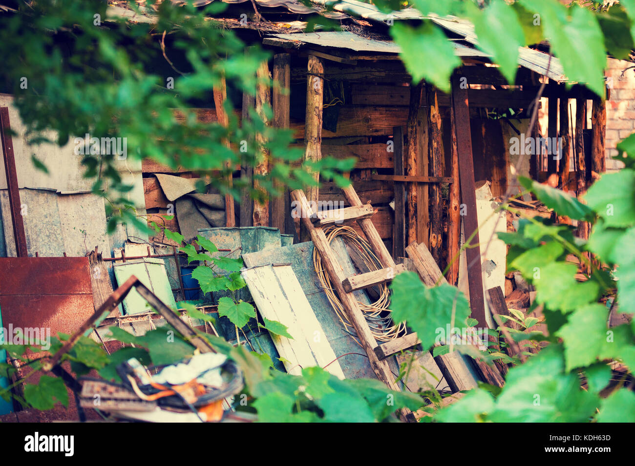 Lager von alten Dingen Stockfoto