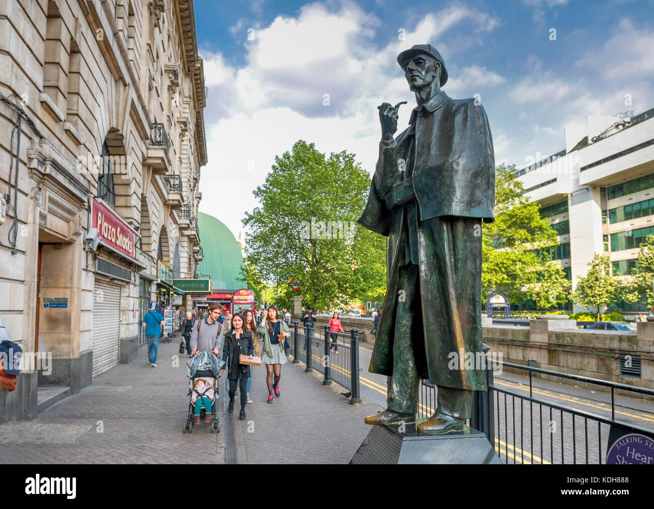 Sherlock holmes Statue in der Baker Street Stockfoto