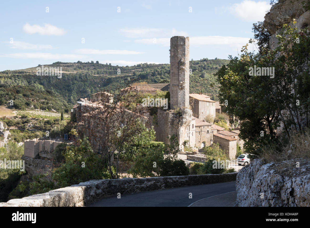 Minerve, Languedoc, Frankreich, Candela Tower, Tour Candela Stockfoto