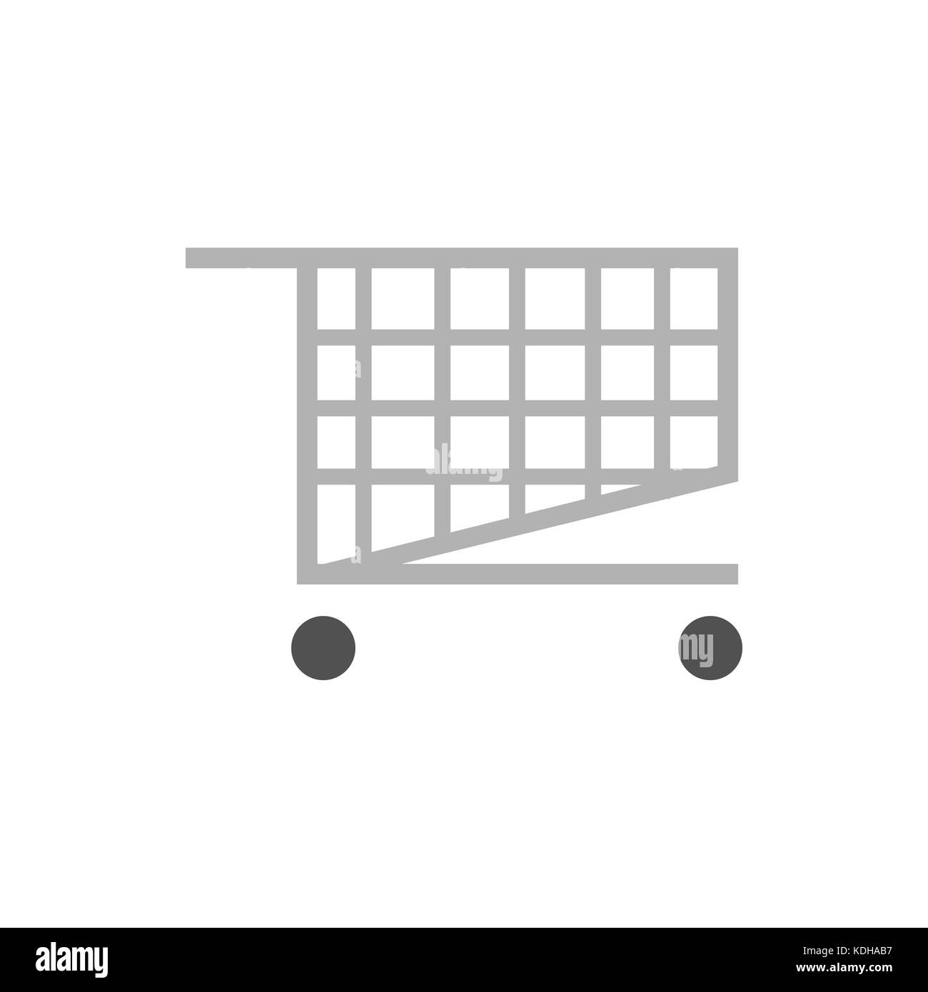 Warenkorb einfache grafische Darstellung Stockfoto