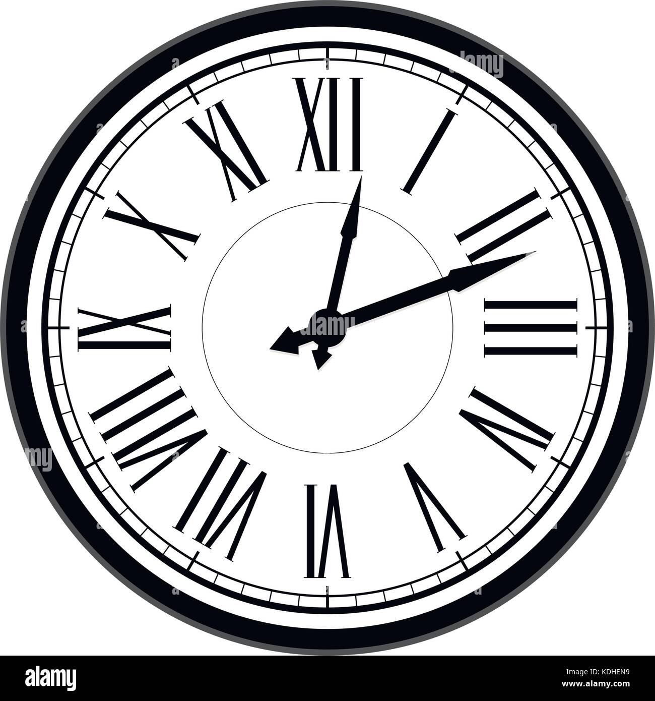 Jahrgang wählen Sie Uhr mit römischen Ziffern. Vektor alte Uhr, Retro clock Antique, Illustration von Vintage time clock face Stock Vektor