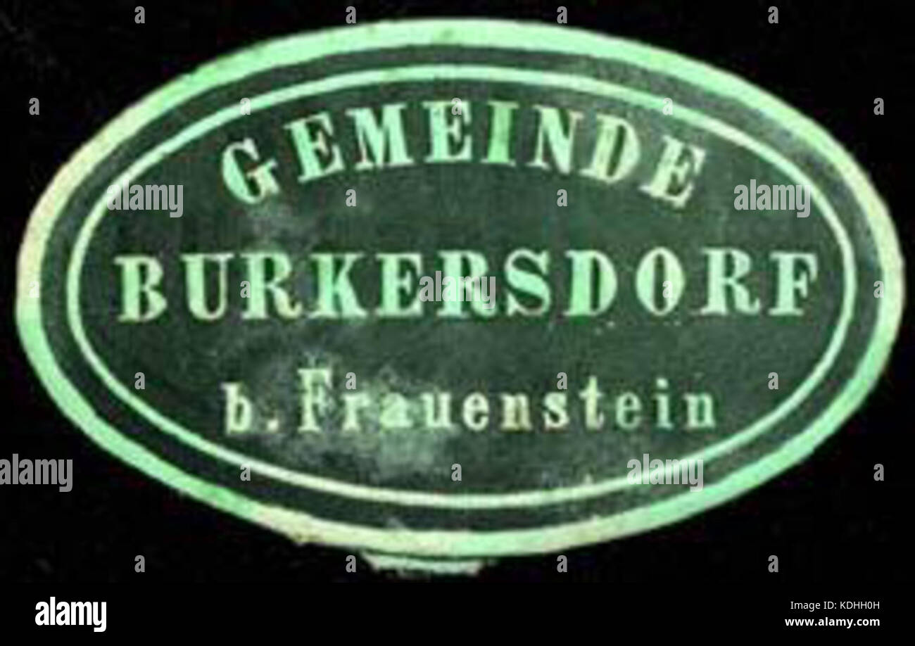Siegelmarke Gemeinde Burkersdorf bei Frauenstein W 0233172 Stockfoto