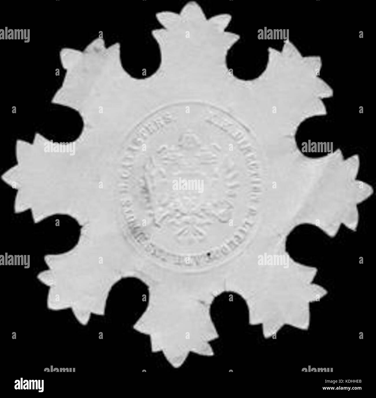 Siegelmarke K.K. Richtung des lithograpischen Institute d. Catasters. W 0313027 Stockfoto