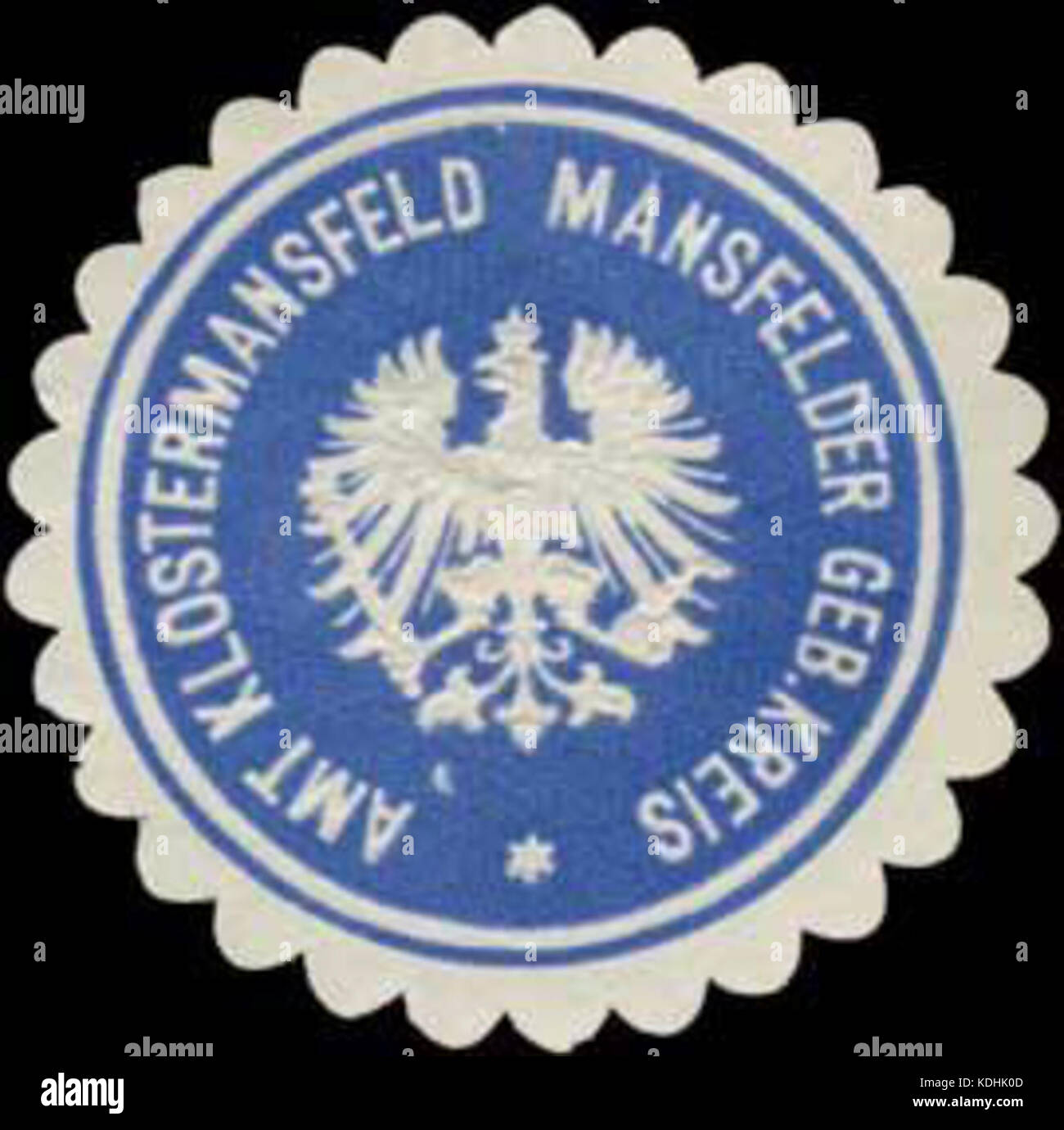 Siegelmarke Amt Klostermansfeld W 0328273 Stockfoto