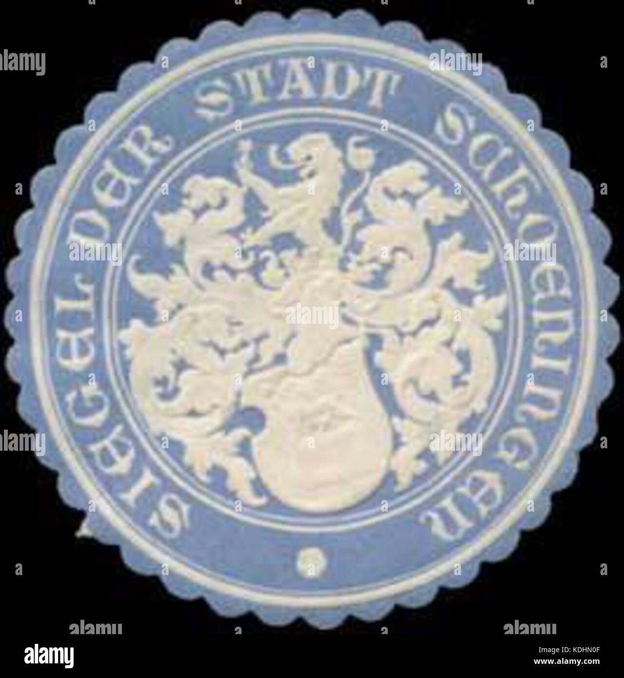 Siegel der Stadt Schoeningen Siegelmarke W 0349207 Stockfoto