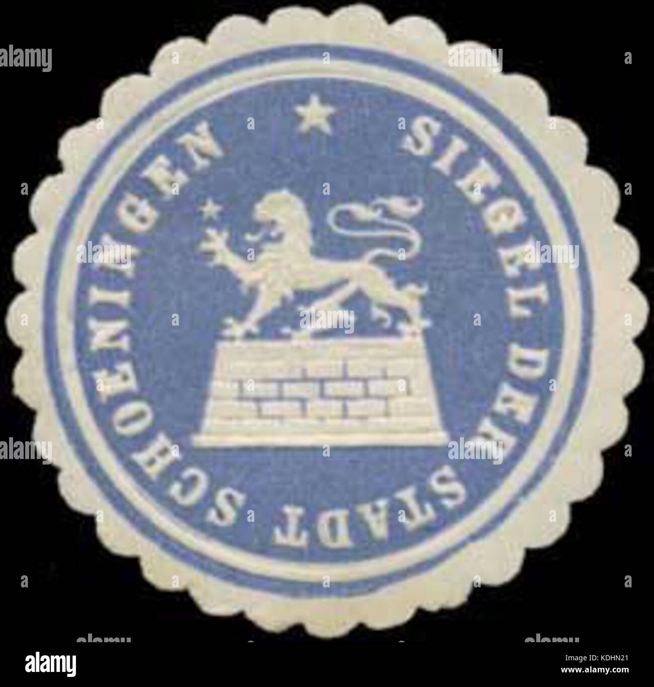 Siegel der Stadt Schoeningen Siegelmarke W 0349357 Stockfoto