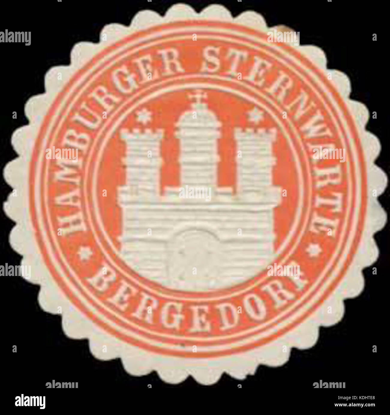 Siegelmarke Hamburger Sternwarte Bergedorf W 0384208 Stockfoto