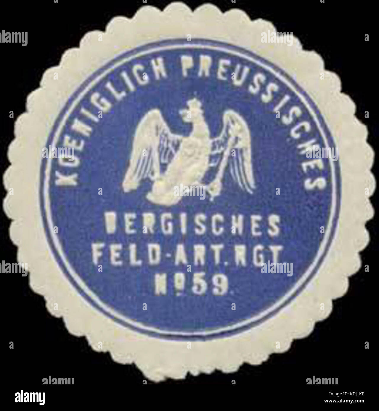 Siegelmarke K Pr Bergische Feld Artillerie Regiment Nr 59 W Stockfotografie Alamy