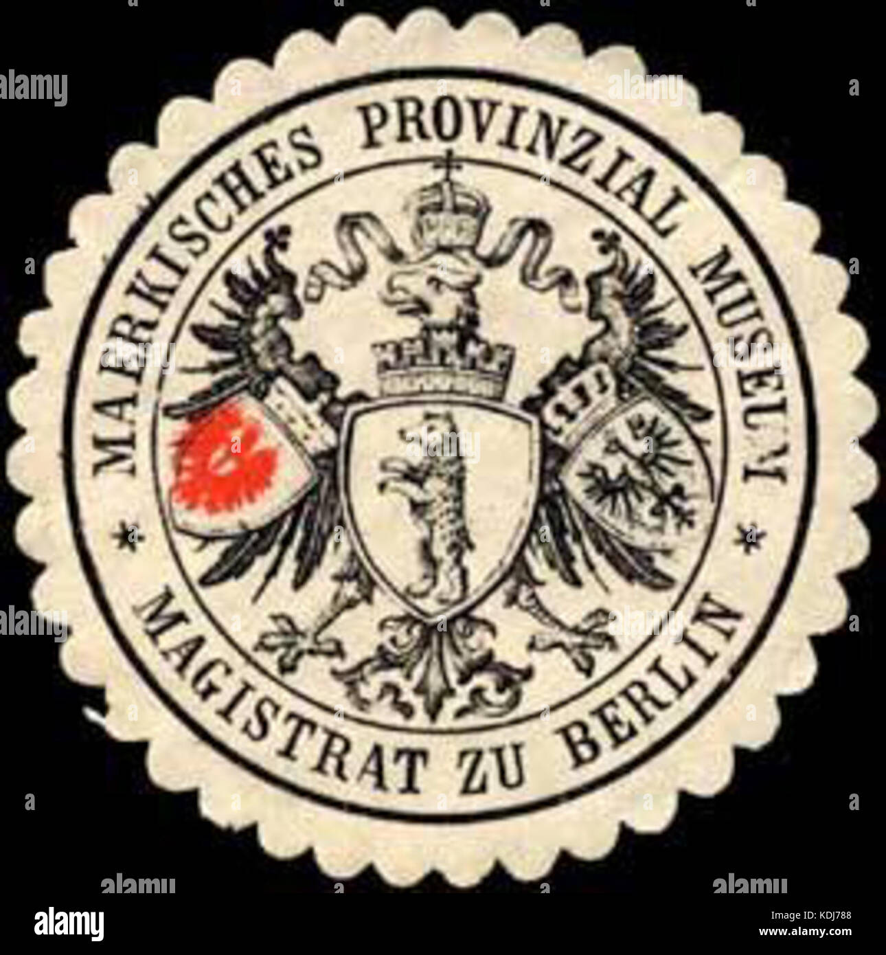 Siegelmarke Maerkisches Provinzial Museum Magistrat zu Berlin W 0237960 Stockfoto