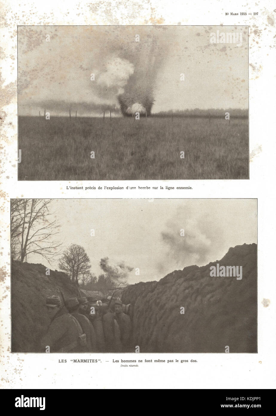 Nr. 3759 20 Mars 1915, Scan 19, vorderen Seite 297 Stockfoto