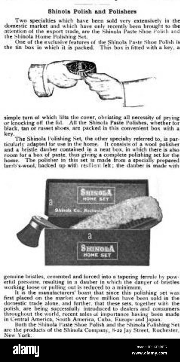 Shinola Überprüfung von kommerziellen Amerika Magazin Stockfoto
