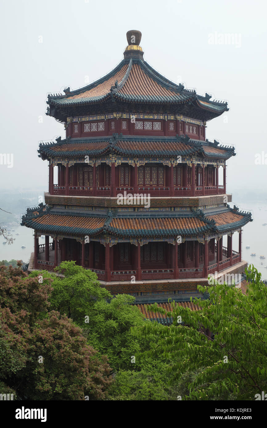 Foto der Die pagogda im Sommerpalast in Peking Stockfoto