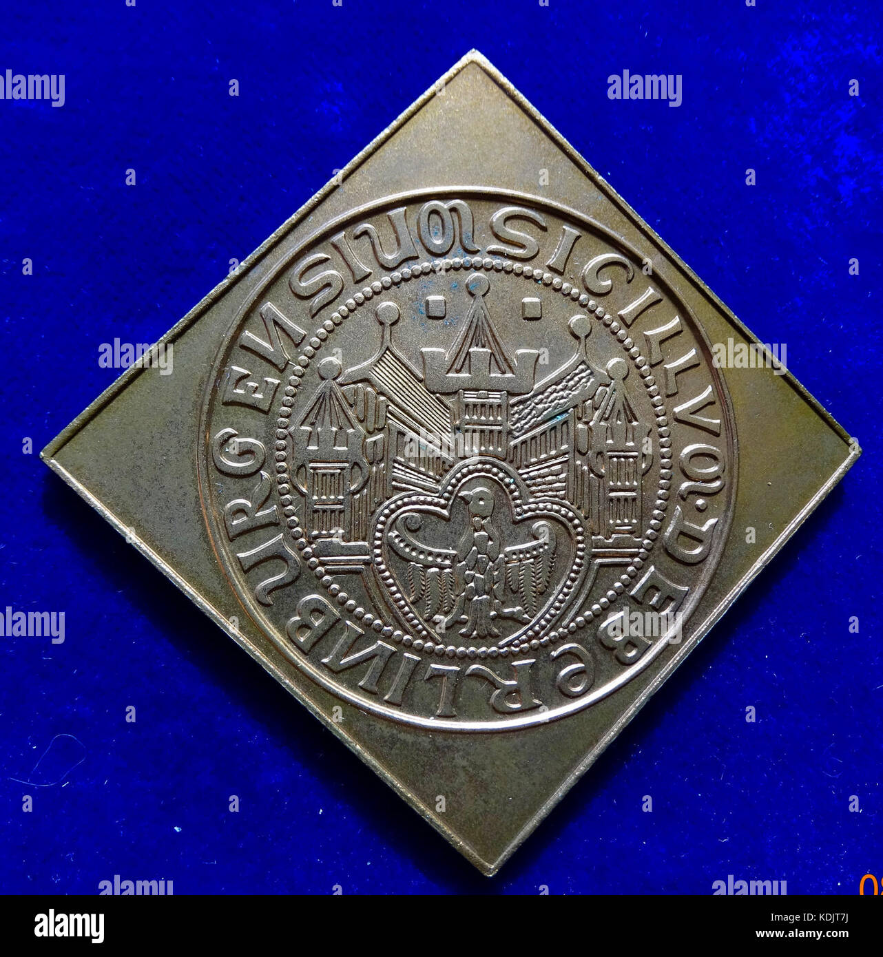 Klippe Medaille Stadt Siegel Berlin 1253, Avers Stockfoto