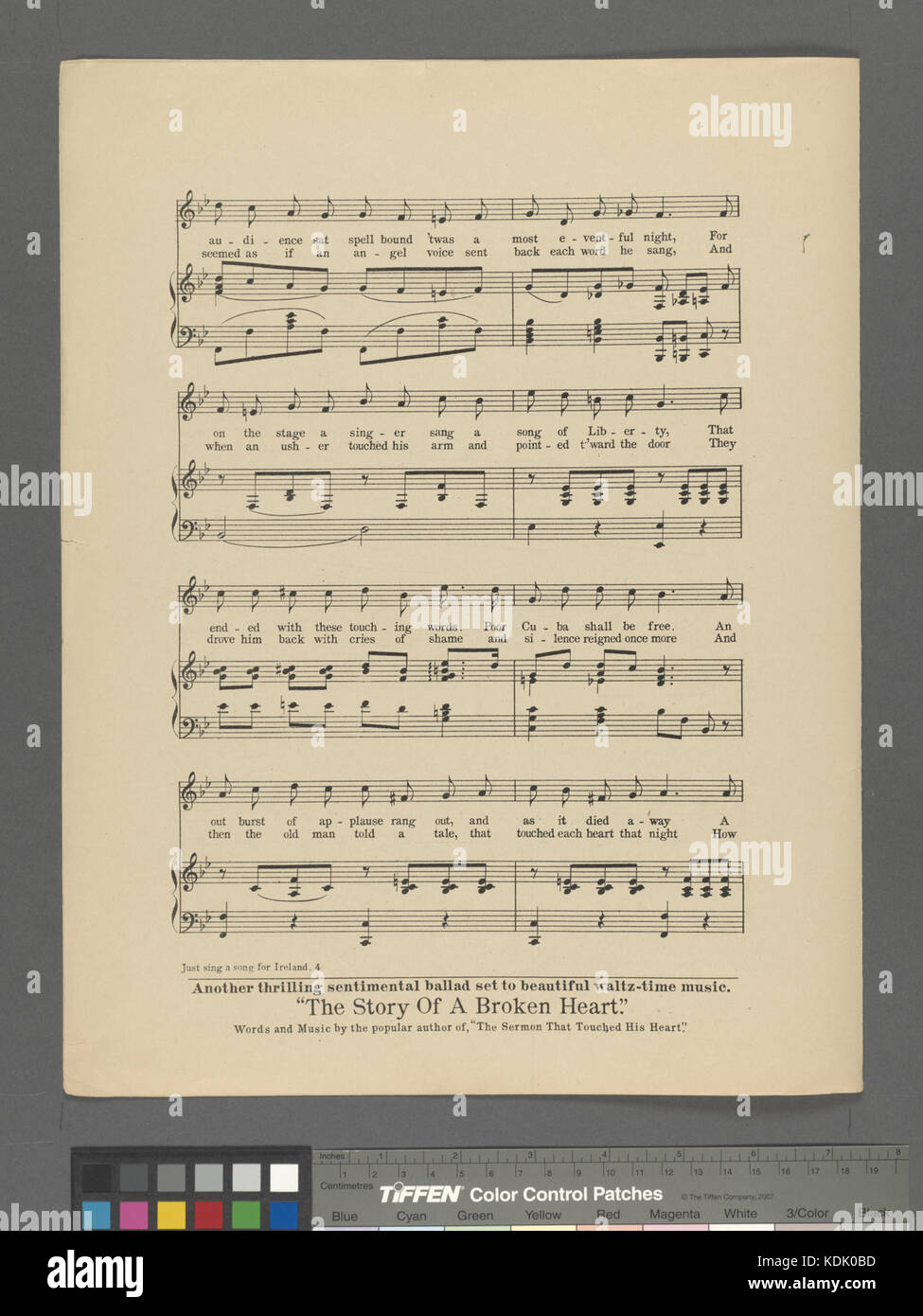 Nur ein Lied singen für Irland (NYPL Hades 609894 1805377) Stockfoto