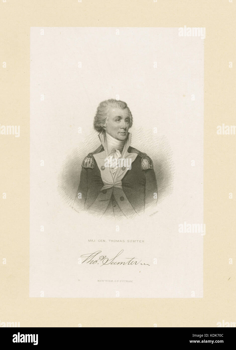 Generalmajor Thomas Sumter (Nypl b 13512824 420889) Stockfoto