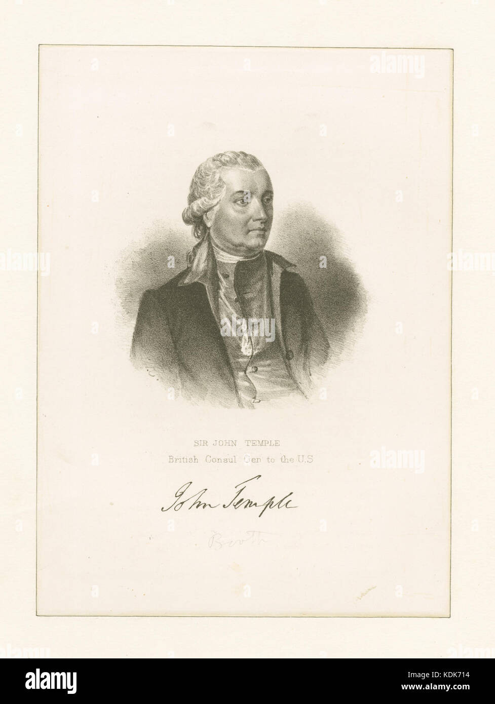 Sir John Tempel britische Konsul Gen. in die USA (Nypl b 13512824 420794) Stockfoto