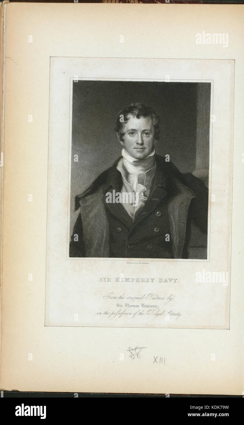 Sir Humphrey Davy (NYPL Hades 255545 430607) Stockfoto