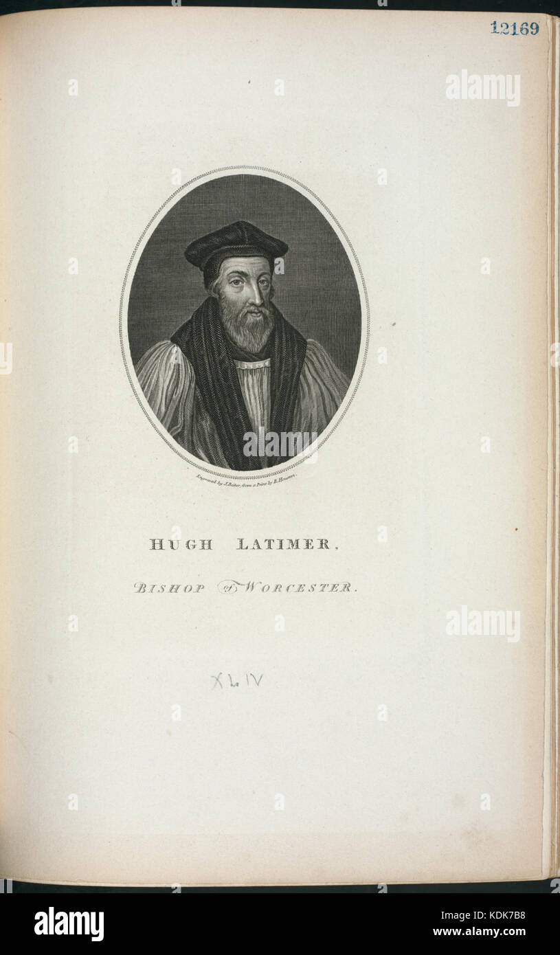 Hugh Latimer, Bischof von Worchester (NYPL Hades 255662 430689) Stockfoto