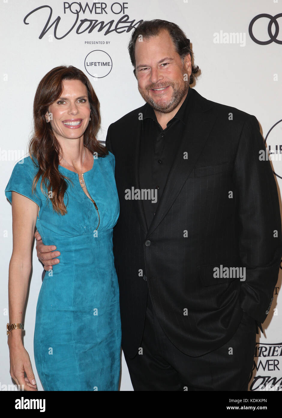 Beverly Hills, Kalifornien, USA. Oktober 2017. 13. Oktober 2017 - Beverly Hills, Kalifornien - Marc Benioff, Lynne Benioff. Variety Annual Power of Women Luncheon im Beverly Wilshire Four Seasons Hotel. Foto: F. Sadou/AdMedia Credit: F. Sadou/AdMedia/ZUMA Wire/Alamy Live News Stockfoto