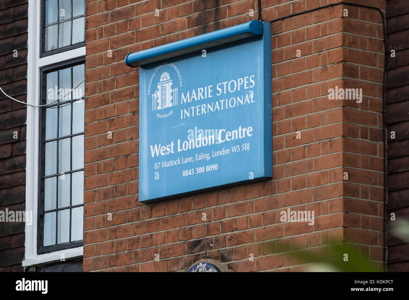 West Ealing, London, UK. 14 Okt, 2017. Marie Stopes Clinic in Ealing. Credit: Guy Corbishley/Alamy leben Nachrichten Stockfoto
