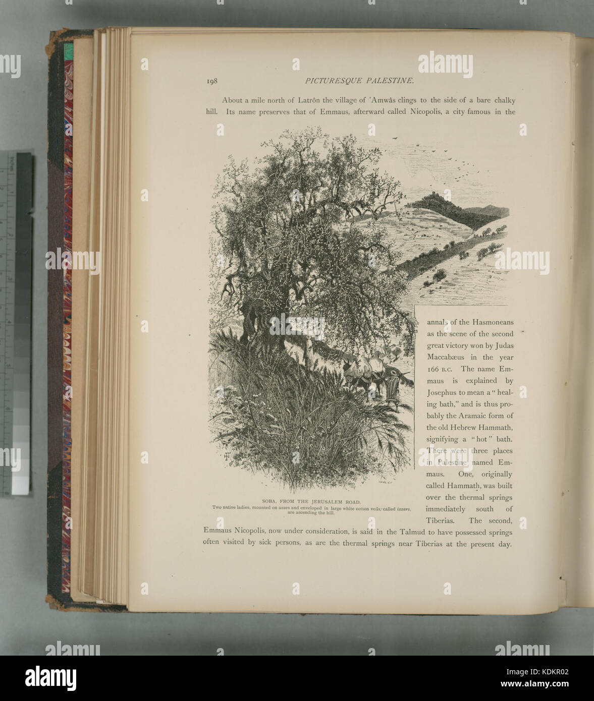 Soba, von der Jerusalemer Straße. Zwei einheimischen Damen, montiert auf Esel und in großen weißen Schleier umhüllt, calles izzars, sind beim Aufstieg (Nypl b 10607452 80381) Stockfoto