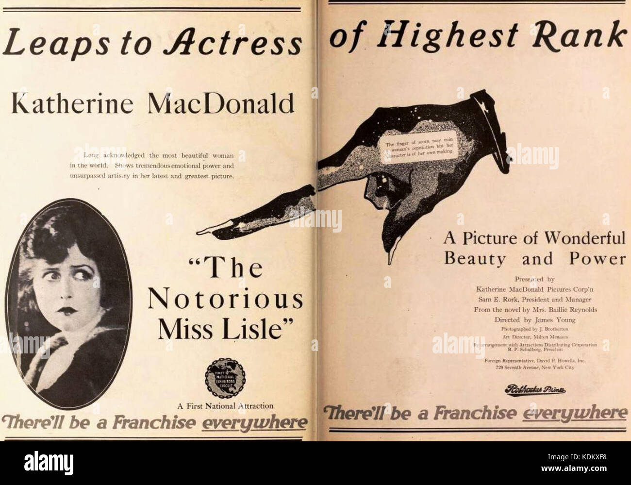 Notorische Miss Lisle (1920) 3. Stockfoto