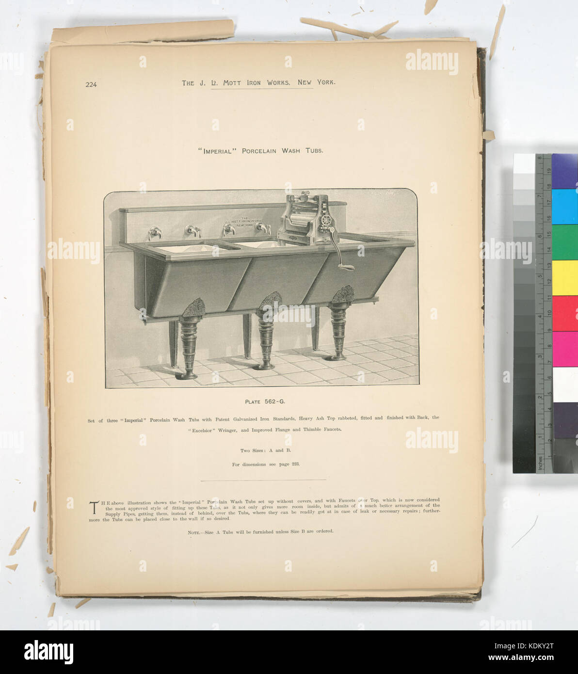 Imperial" Porzellan Wash tubs (Nypl b 15260162 487526) Stockfoto