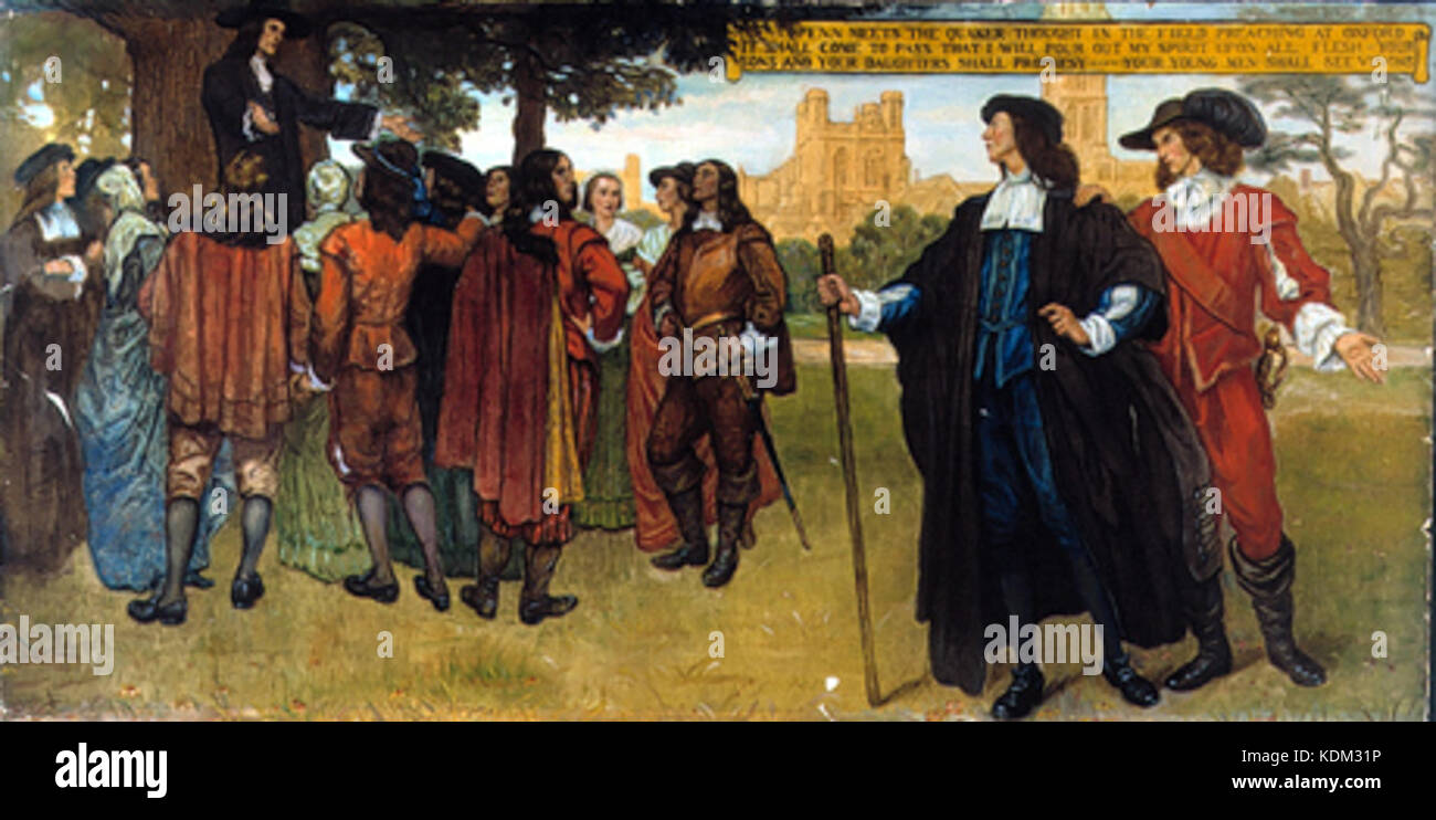 Penn erfüllt die Quaker 1903 von violetten Oakley Stockfoto