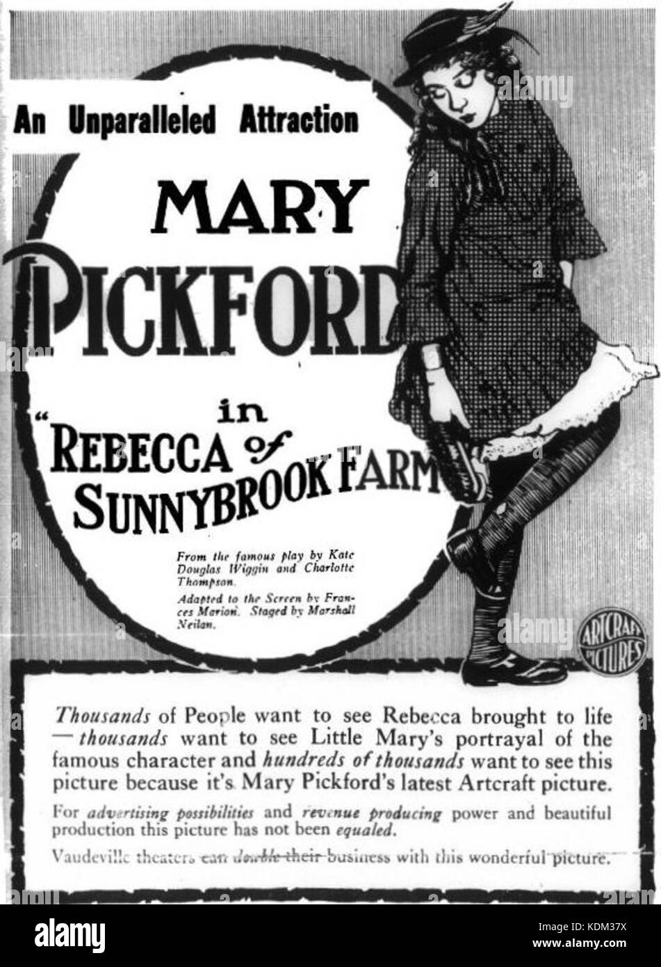 Rebecca von Sunnybrook Farm (1917) 5. Stockfoto