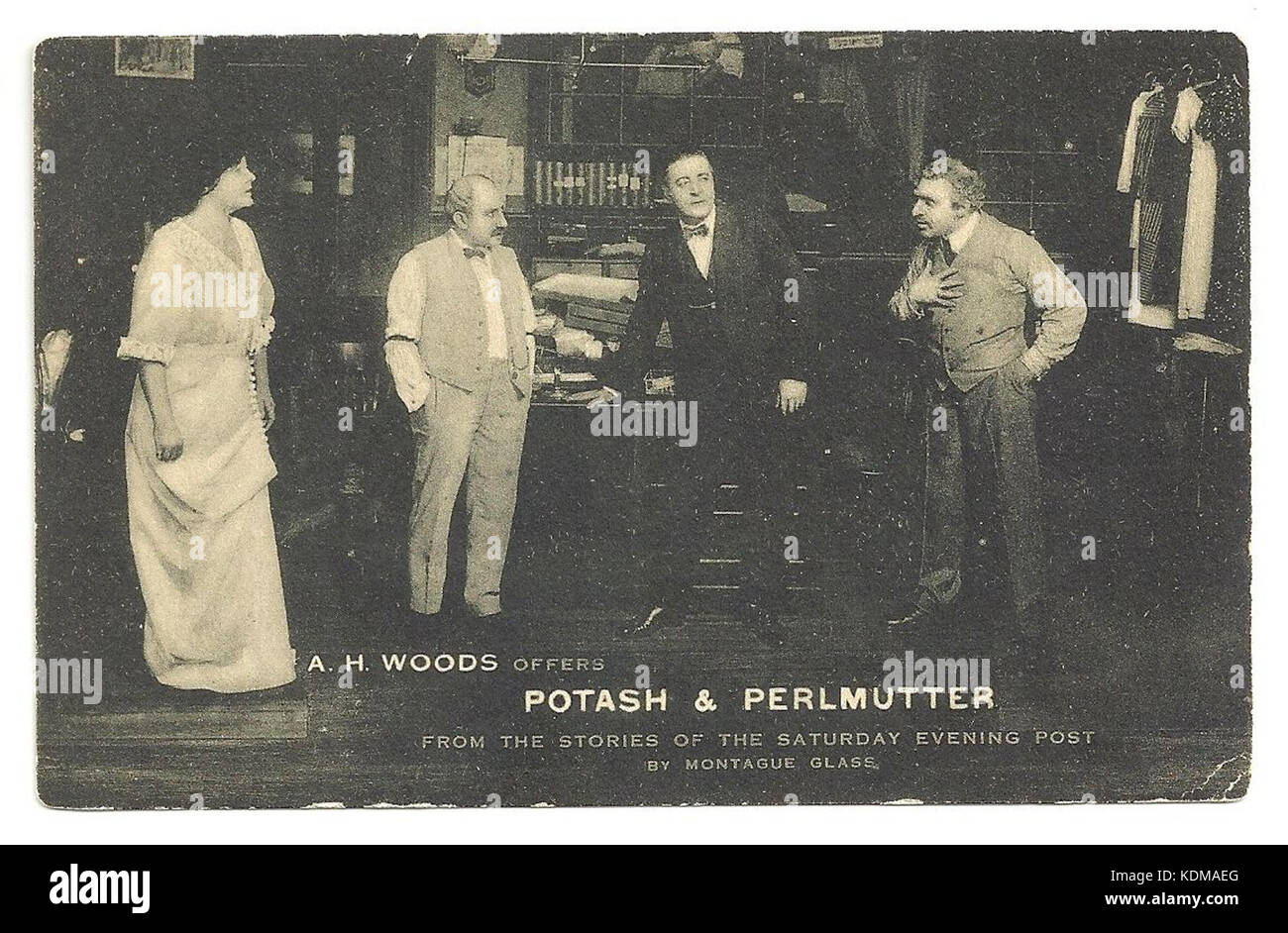 Kali- und Perlmutter 1913 Postkarte Stockfoto