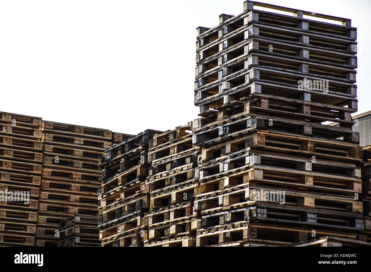 Holzpaletten Stockfoto